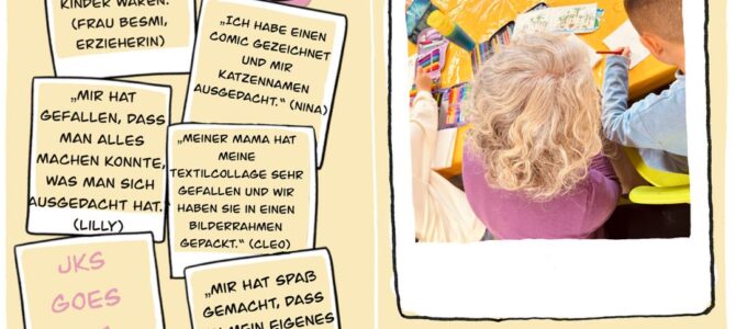 Die Klasse 2d in der Jugendkunstschule – ein Tag voller Ideen